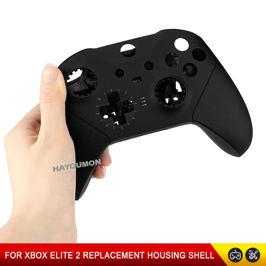 HeroAngel Ersatz-Abdeckungsset für Xbox One Elite Series 2 Controller Gehäuse mit Frontplatte in Schwarz - Bild 2