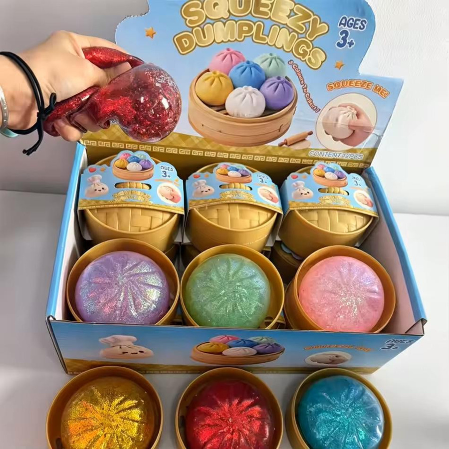 Topmix Glitzer Knödel Squishy mit Box, Sensorisches Knetspielzeug - Bild 2