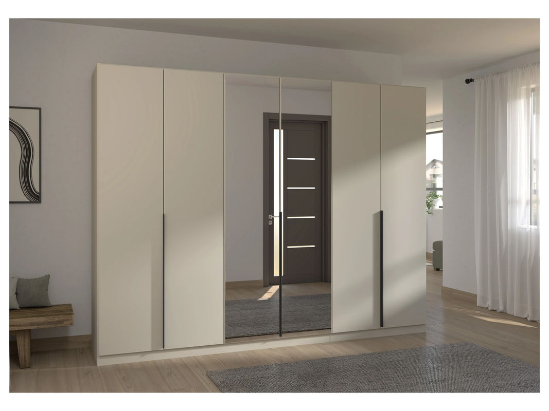 RAUCH Drehtürenschrank Alabama in Beige mit Spiegel und grauen Griffen, B/H: 271 x 210 cm - Bild 2