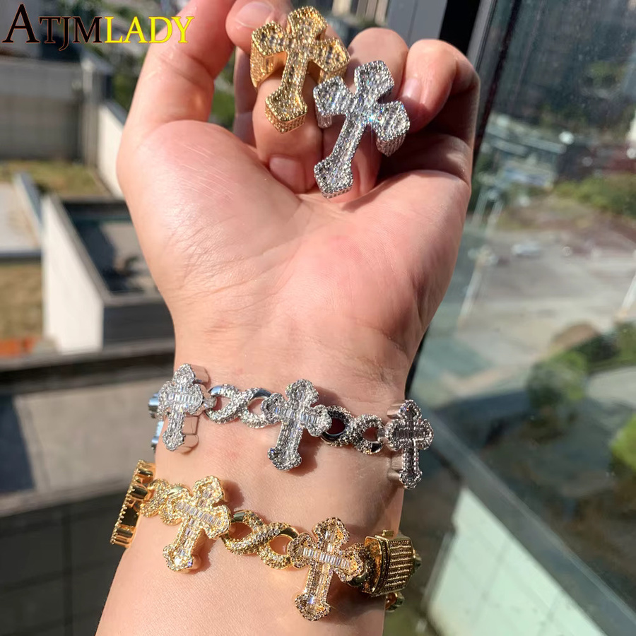 ATJMLADY Schmuck-Set, Halskette, Kreuz, Ring, Armband, Zirkonia, Silber, Unisex - Bild 2