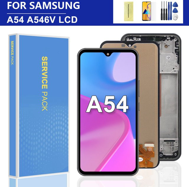 Samsung A54 5G LCD Display mit Touch Screen und Rahmen in Schwarz für A546B A546E A546U - Bild 1