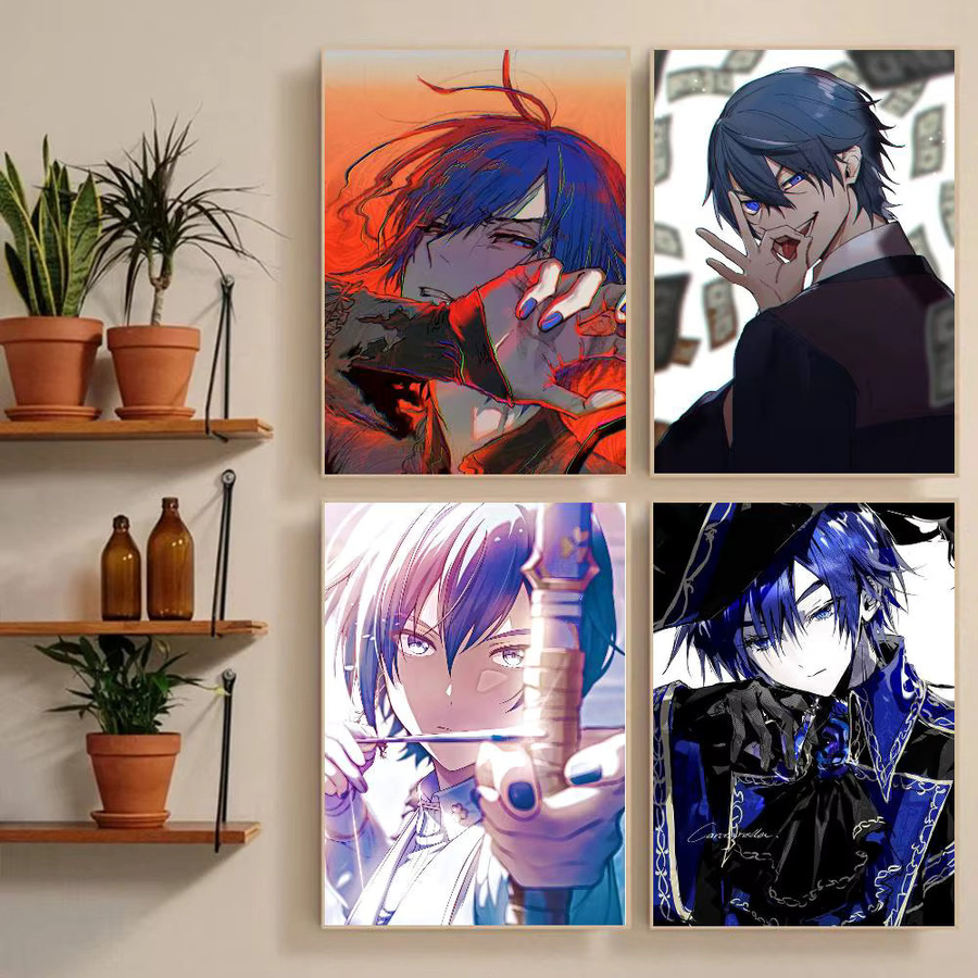 KAITO Poster-Aufkleber Wandkunst Abstrakt Modern Mehrfarbig Wasserfest - Bild 3