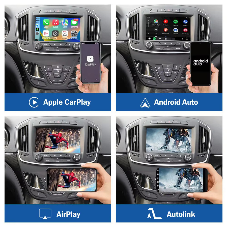 CARABC Wireless Carplay und Android Auto Modul für Buick LaCrosse, Envision, Verano und Opel Insignia 2013-2017 mit 8-Zoll-Bildschirm in Schwarz - Bild 4