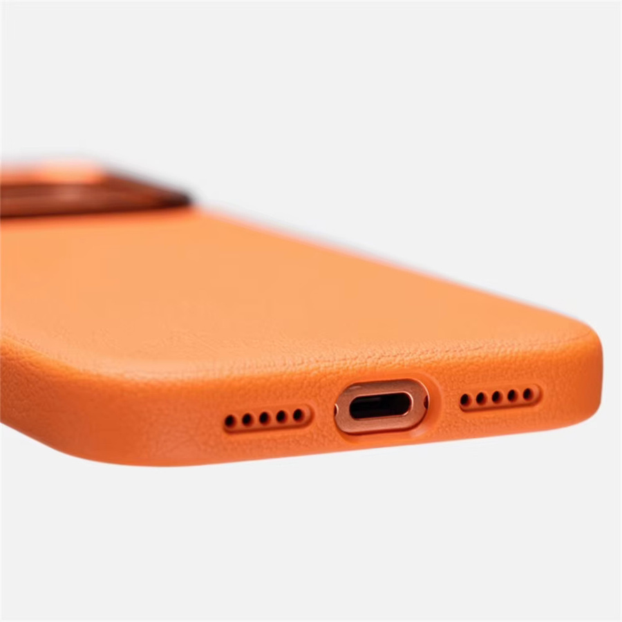 YUEDESHENG Business Schutzhülle aus stoßfestem PU-Leder für iPhone 17 Pro Max Air mit MagSafe und Kamerataste, Schwarz - Bild 2