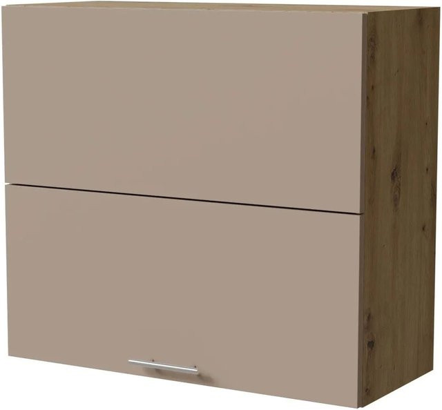 Feldmann-Wohnen Klapphängeschrank Brerra W8B/80-AV Eiche Artisan in Graubeige Matt, B/T/H: 80 x 32,5 x 72 cm - Bild 1