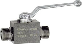 Riegler Kugelhahn Hochdruckausführung schwere Reihe aus Stahl in Grau M30x2 - Bild 1