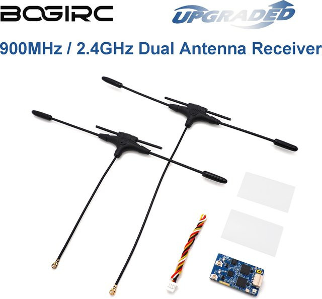 BOGIRC ExpressLRS RX Dual Gemini Empfänger mit Dual Antenne für 900 MHz und 2,4 GHz für RC Quadcopter FPV Long Range Racing Drone DIY - Bild 1