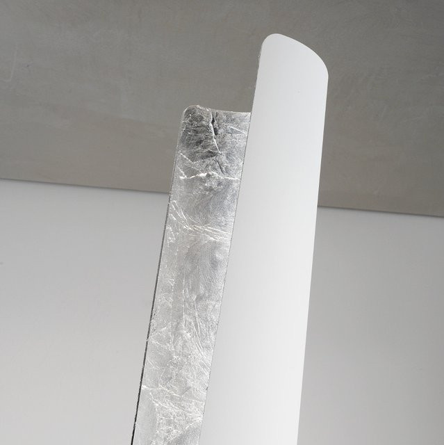 Braga Cannula LED-Stehleuchte in Weiß und Blattsilber mit dimmbarer warmweißer Beleuchtung (2700K) - Bild 1