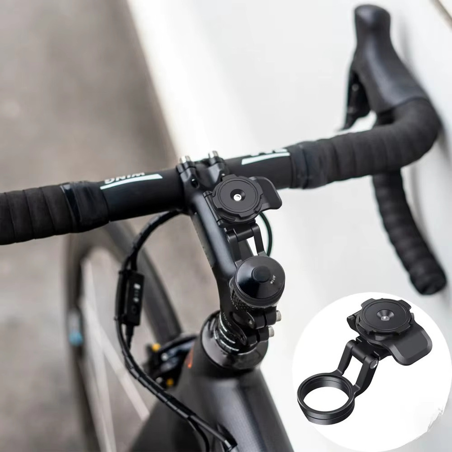 Universeller 360 Grad drehbarer Fahrrad-Handyhalter aus Aluminium-Legierung für Motorrad und Bike in Schwarz - Bild 2