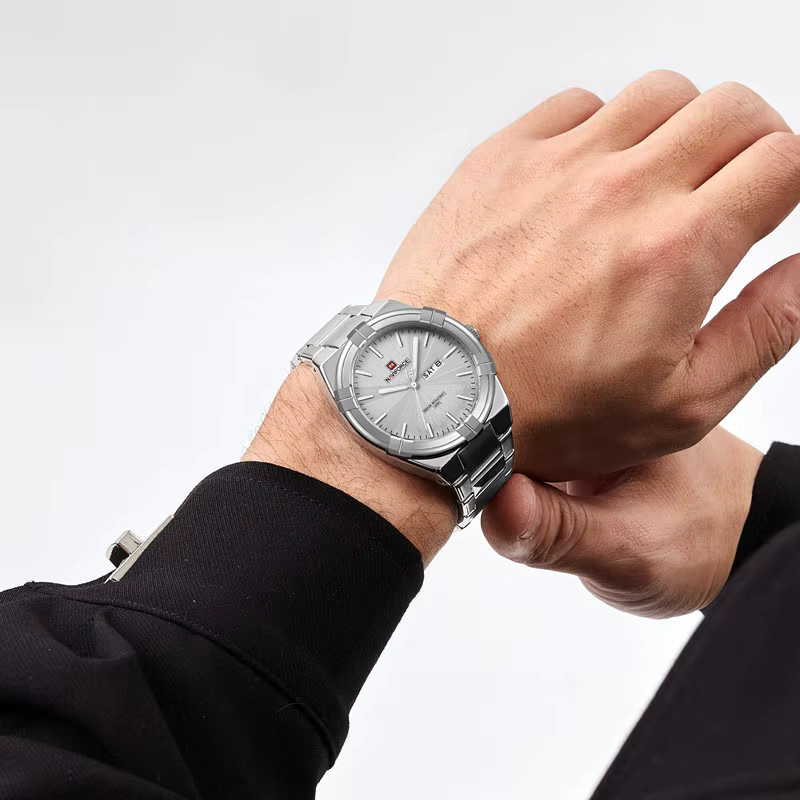 NAVIFORCE Armbanduhr, Quarz, Edelstahl, Silber, Herren - Bild 2