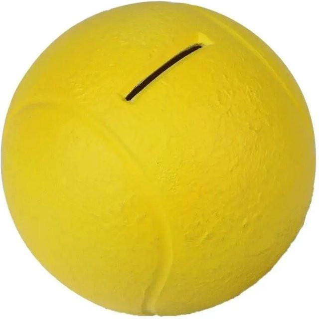 HMF Spardose Tennisball mit Schlüssel, Gelb, Durchmesser: 10 cm - Bild 1