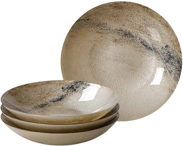 Ritzenhoff & Breker Dekoschalen Arezzo Glas Beige 4er Set Durchmesser: 33 cm - Bild 1