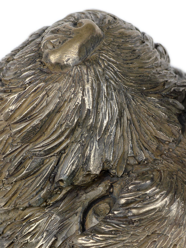 Art-Dog Norfolk Terrier Hundestatue als hängende Büste in Braun mit Cold-Bronze-Optik - Bild 3
