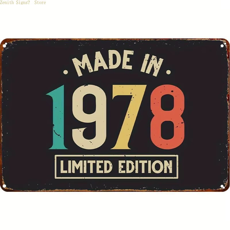 Potdemiel Wandkunstschild aus Metall im Retro-Design, rechteckig, B/H: 30 x 30 cm - Bild 3