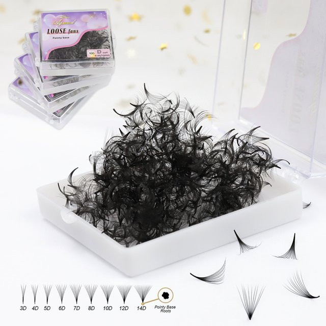 AGUUD Wimpernverlängerung, 3D bis 10D Fächer, Black, Unisex - Bild 1