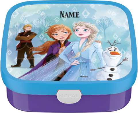 Mepal Brotdose groß Frozen mit individuellem Namen und Foto, transparent und multicolour, auslaufsicher mit Besteck und Fächern - Bild 1