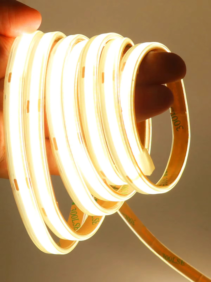 KISUFU Wasserdichter COB-LED-Streifen IP67 mit hoher LED-Dichte und RA90 für Dekoration in Küche und Raum, DC12 V / 24 V, 480 LEDs/m - Bild 5