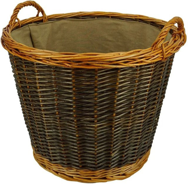 Valo Weidenkorb Rund mit Juteeinlage Braun, Durchmesser: 50 cm, Höhe: 41 cm - Bild 1