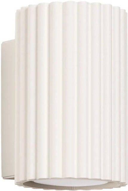 Moderne Wandleuchte Licht-Erlebnisse aus Aluminium in Beige für Innenräume mit GU10 Fassung, Höhe: 10 cm - Bild 1