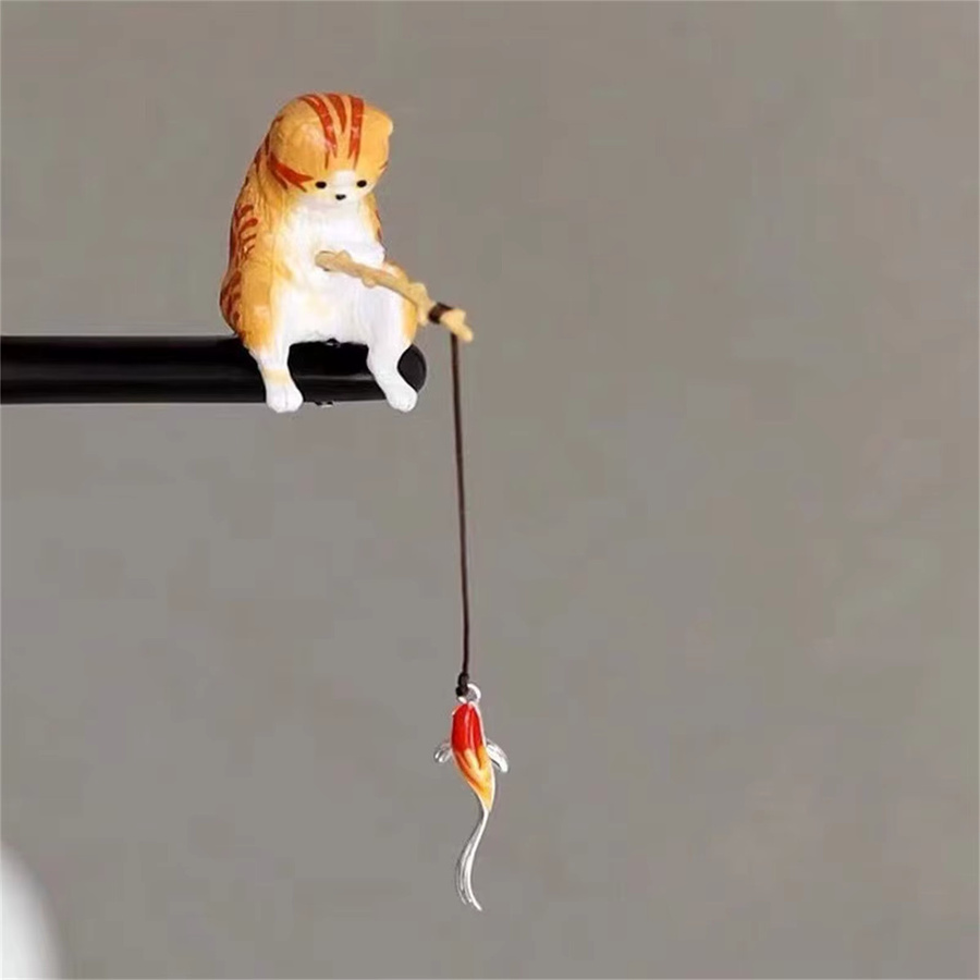 Haarnadel Katze Angeln Dekor, Damen - Bild 1