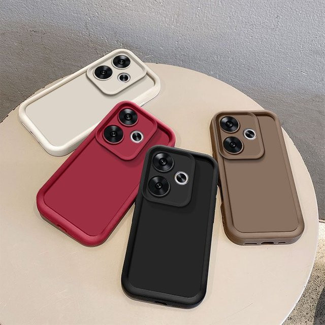 Xiaomi Handyhülle für Redmi 13, Redmi 13C 4G, Redmi 13 4G und Redmi 13C 5G, Stoßfest, Matte Rückseite, Braun - Bild 1