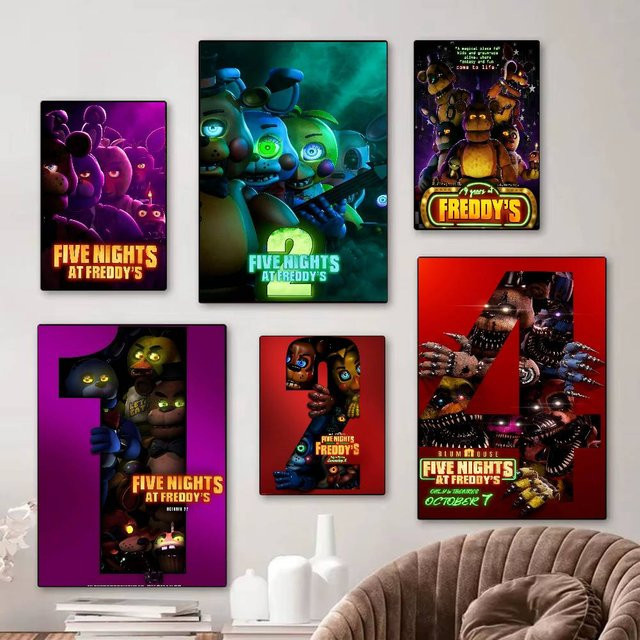 Rastar Five Nights At Freddy's Selbstklebendes Kunstposter in Weiß - Bild 1