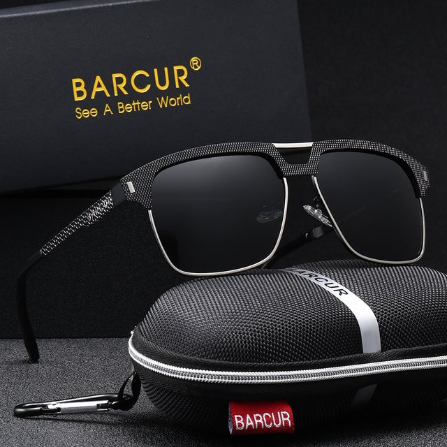 BARCUR Sonnenbrille, Vollrand, square, black - Bild 1