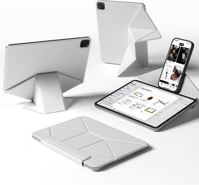 SZEGYCHX Dynamische Folio-Hülle für iPad Pro 13 11, iPad Air 13 11 und iPad Mini in Beige oder Weiß - Bild 1
