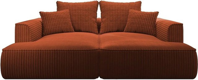 Vente-unique Sofa Pineta in Terracotta mit Cord-Bezug, Breite: 230 cm - Bild 1