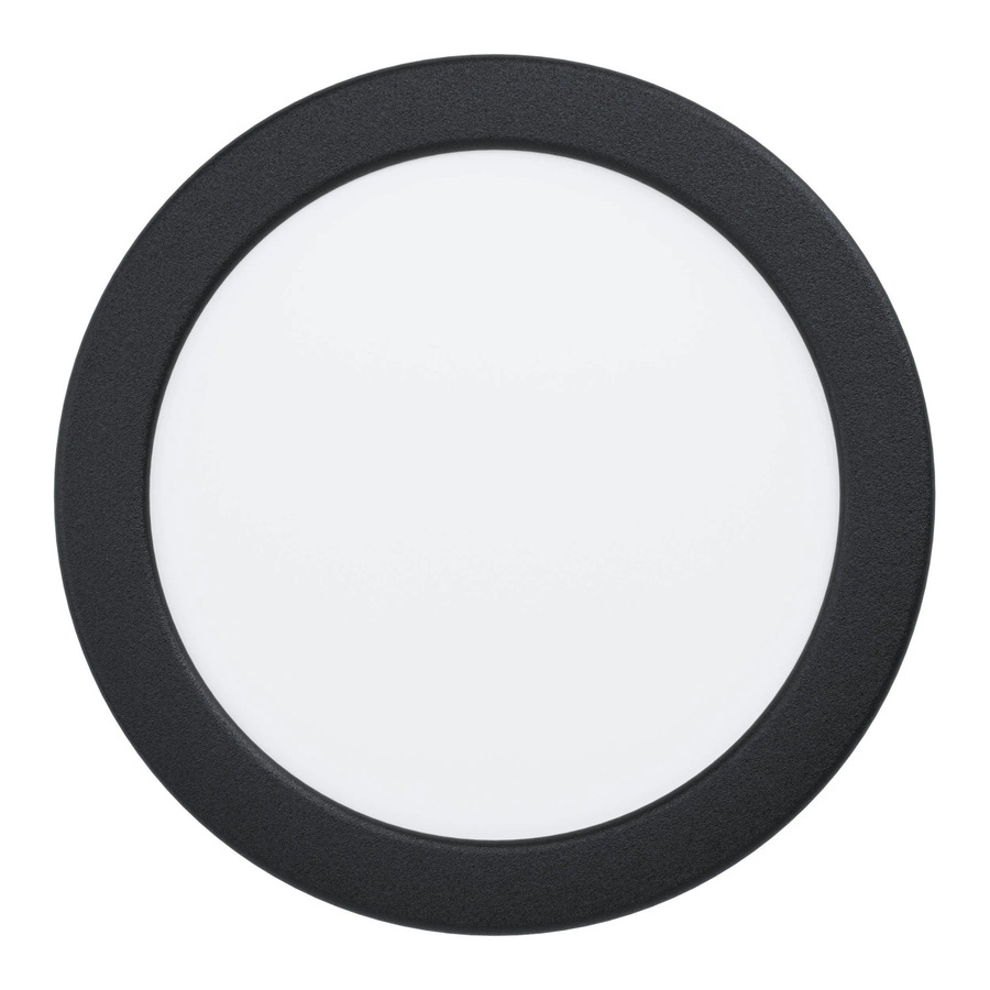Eglo LED-Einbauspot Fueva 5 in Schwarz mit IP44 Schutzart und warmweißem Licht (3.000K), Durchmesser: 16,6 cm - Bild 2