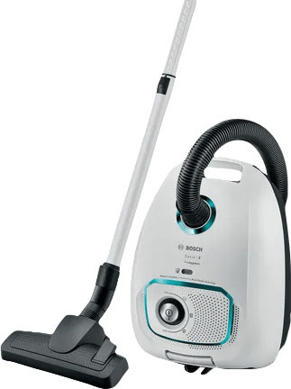 Bosch ProHygienic BGB41HYG1H Beutelsauger mit HEPA-Filter und Parkettdüse in Weiß - Bild 1
