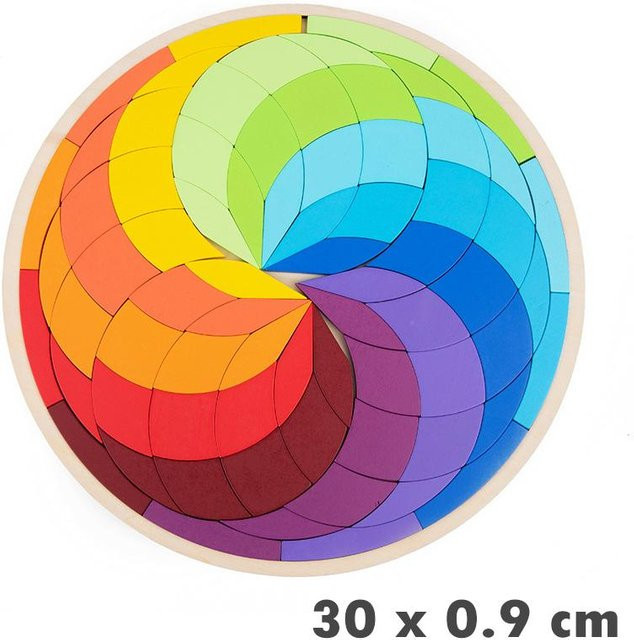 Bai Fen Bai Regenbogen-Puzzle aus Holz, bunt, ab 3 Jahren - Bild 1