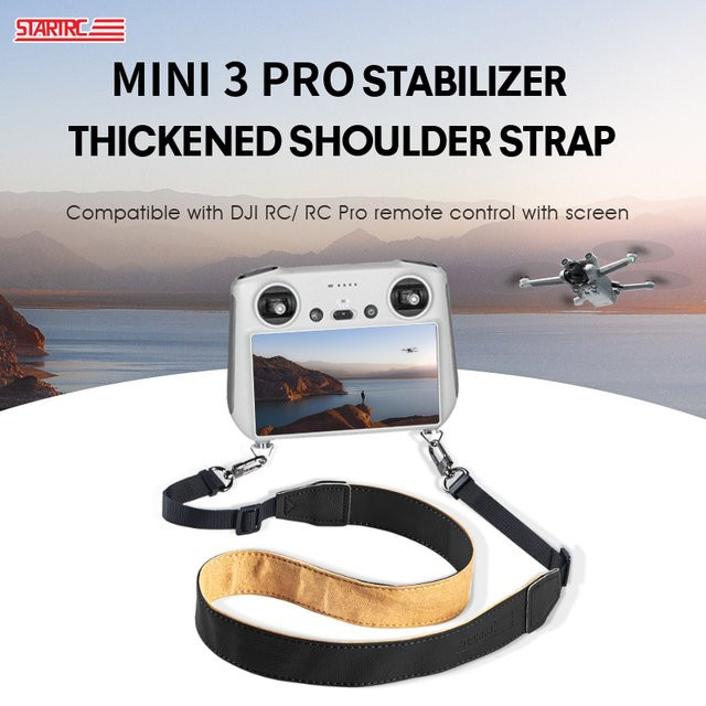 STARTRC Balance-Trageband für DJI RC und DJI RC Pro Controller sowie DJI Mini 3 PRO Drohne, Lanyard Zubehör in Schwarz oder Orange - Bild 1