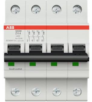 ABB S204M-Z6 Leitungsschutzschalter 6A 400V 2CDS274001R0378 in Weiß - Bild 1