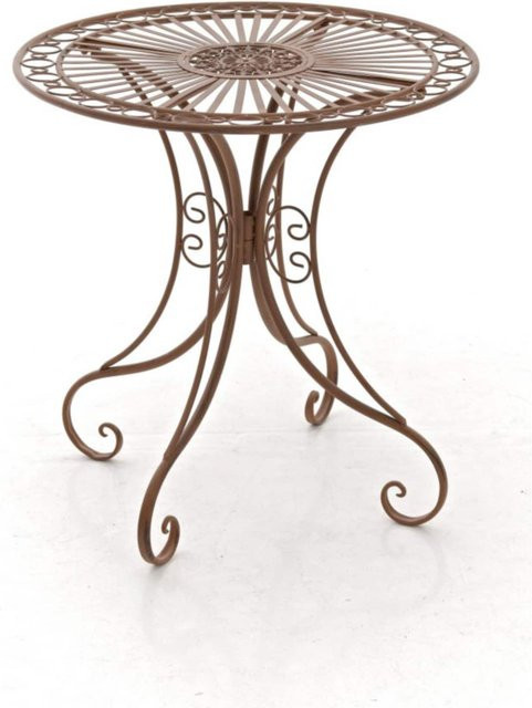 CLP Gartentisch Hari im Jugendstil, runder Bistrotisch aus Metall in Braun mit kunstvollen Verzierungen für Garten, Balkon und Terrasse - Bild 1