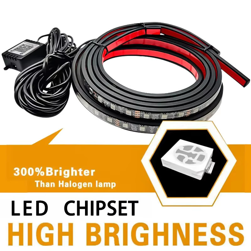 Ksdligh RGB Neon Flex LED Lichtleiste für Auto mit App- und Fernbedienung Steuerung zur Unterbodenbeleuchtung in Multicolour - Bild 4
