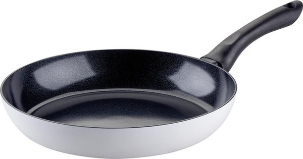 Fackelmann Arcadalina Bratpfanne aus Keramik und Aluminium, Schwarz/Weiß, Durchmesser: 28 cm