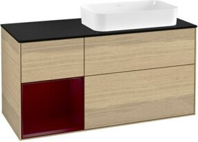 V&B Waschtischunterschrank Finion in Eiche und Beige, Breite: 120 cm, Tiefe: 50,1 cm, Höhe: 50,1 cm - Bild 1