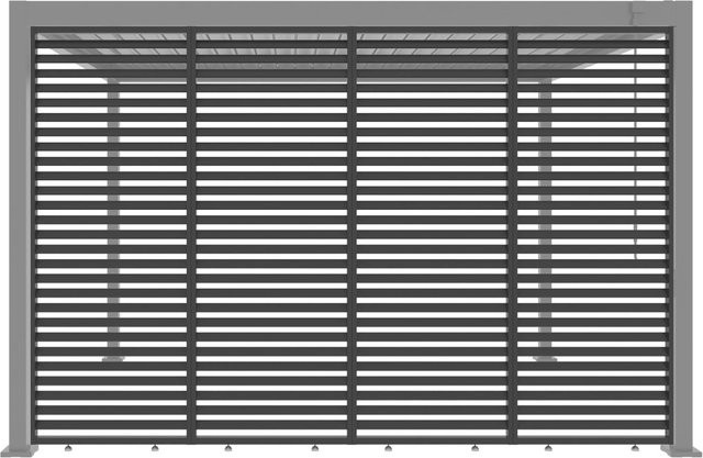 MWH FF-Eco-O Serie Feststehende Lamellenwand 4er-Set, Anthrazit, Breite: 85 cm - Bild 1