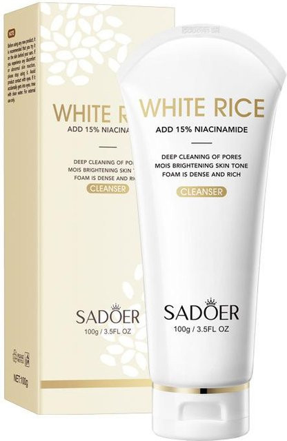 SADOER White Rice Nicotinamide Brightening Cleanser, 100g, Niacinamid - Bild 1