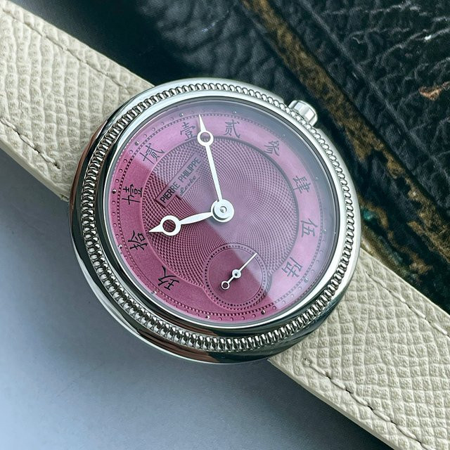 PIERRE PHILIPPE Digitaluhr, Handaufzug, Edelstahl, Lila, 38 mm, Herren - Bild 1