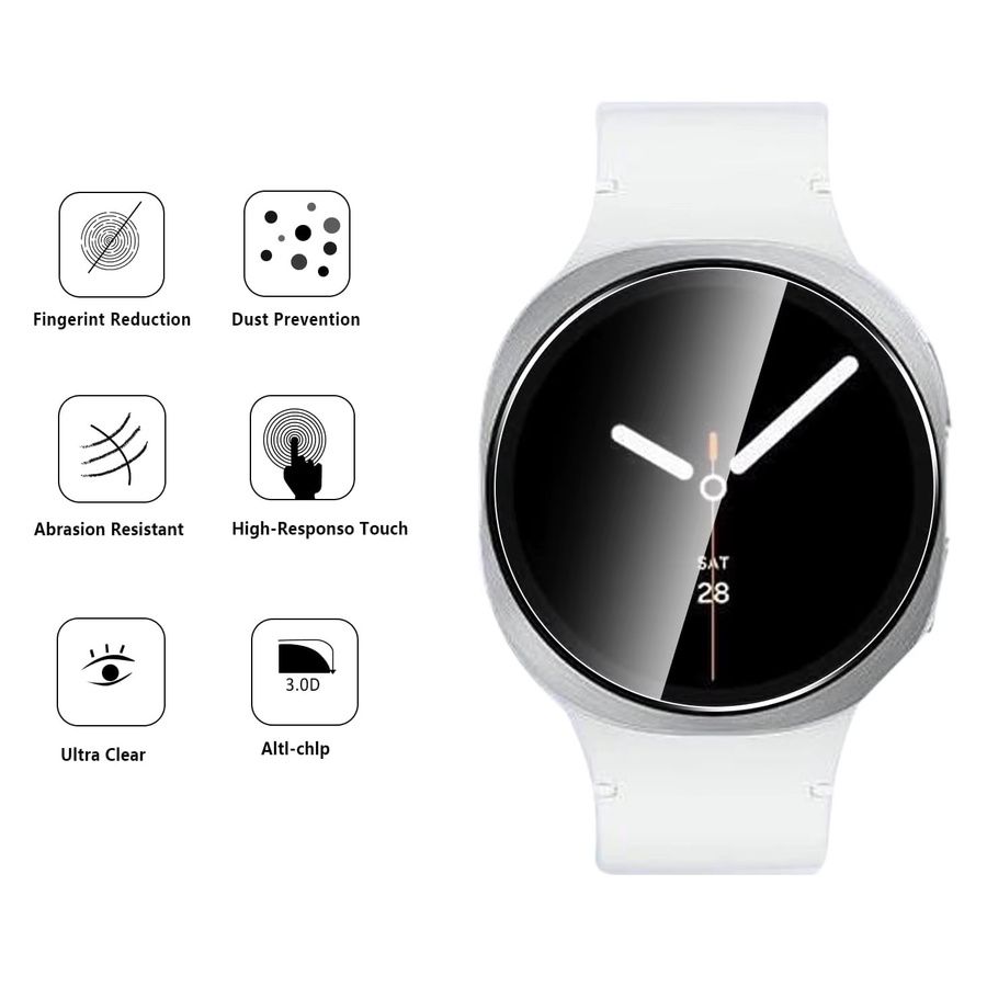 Samsung Displayschutzfolie Glas, Galaxy Watch 8, 40 mm, 44 mm - Bild 1