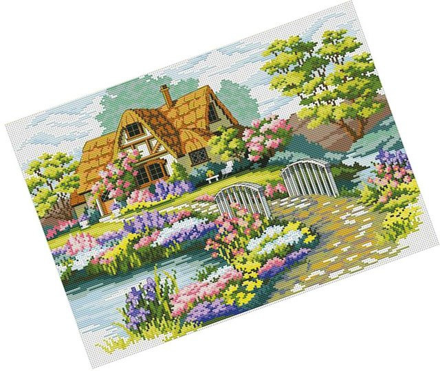 Homyl Kreuzstich-Set 11CT Mehrfarbiges Stickset mit Fäden für Bastelarbeiten und Nähprojekte - Bild 1
