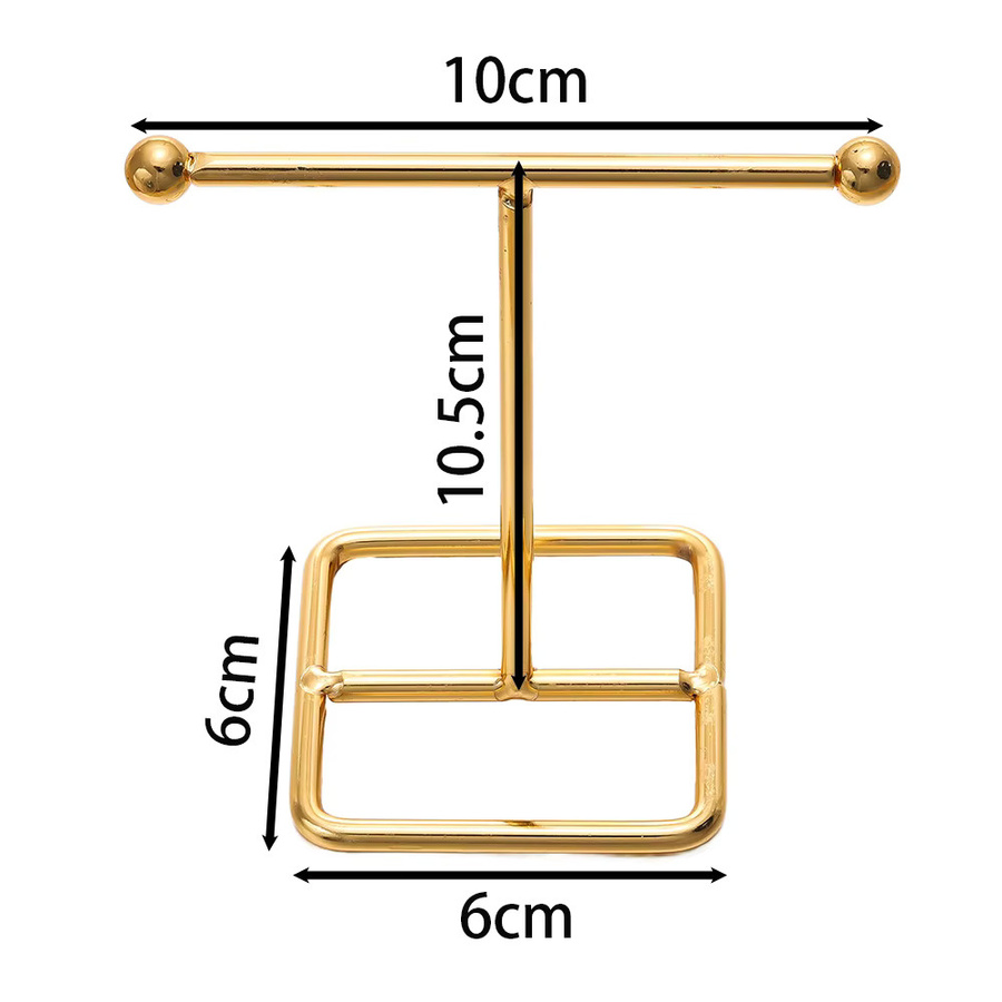 Schmuckdisplay aus Metall von AGCFABS in Gold zur Aufbewahrung von Armbändern, Ohrringen und Halsketten - Bild 1