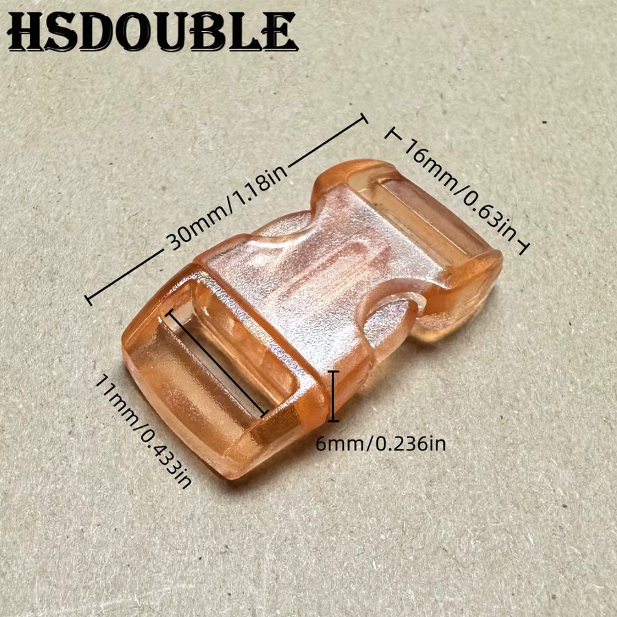 HSDOUBLE Seitenverschlussschnallen Kunststoff, 10 mm, bunt, transparent - Bild 2