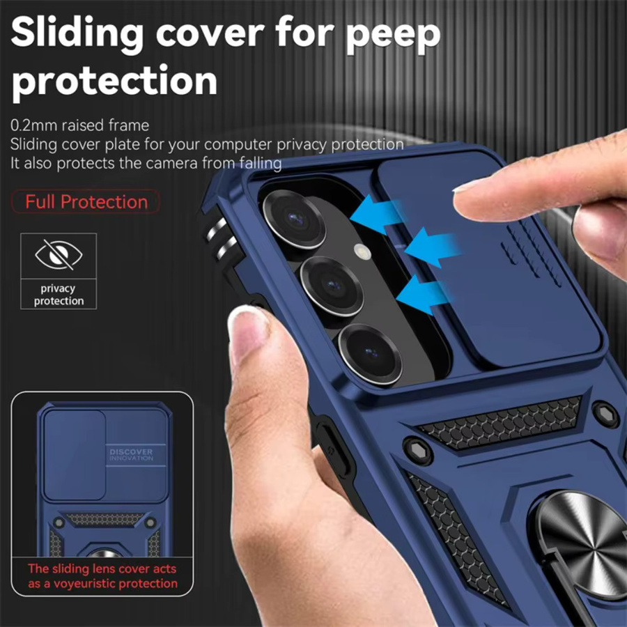 Magnetische Ring Halterung Schutzhülle für Samsung Galaxy S26 S25 FE S24 S23 S22 Plus Ultra in Blau - Bild 1