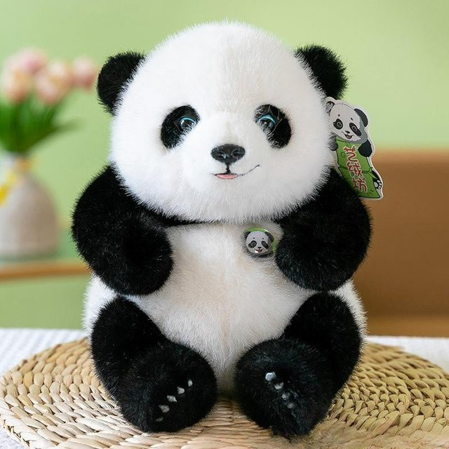Joyful toys Riesenpanda Puppe, Plüschtier, schwarz, 25cm - Bild 1