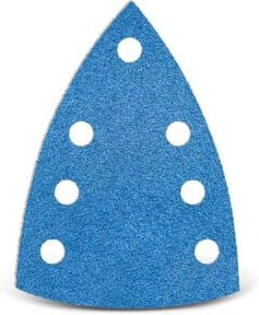 Menzer Klett-Schleifblätter 7-Loch für Holz und Metall, Körnung K120, Farbe Blau, B: 150 mm x T: 100 mm, 25er Packung - Bild 1