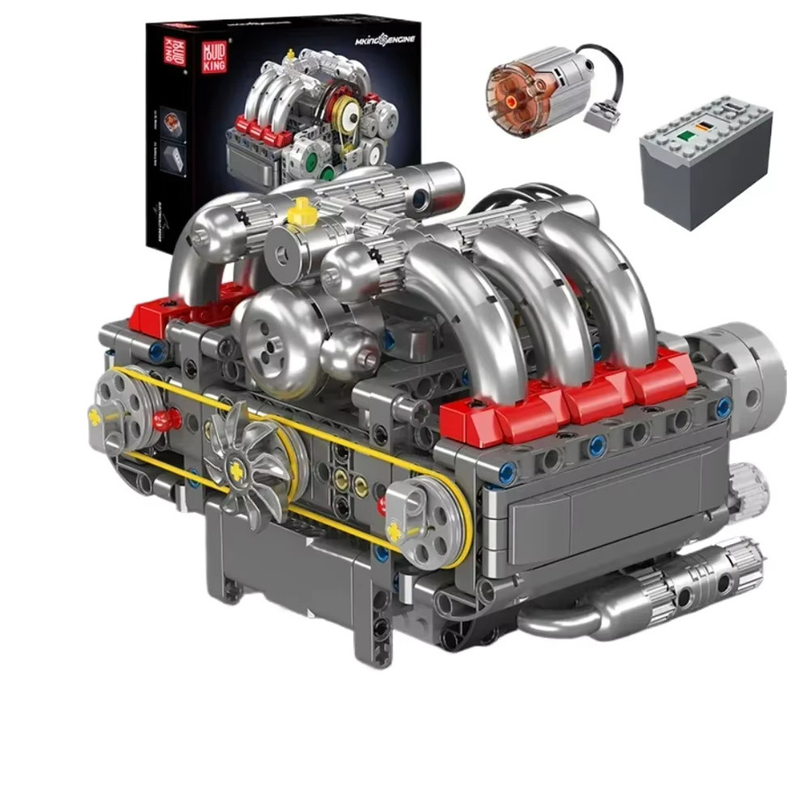 CETYL Technisches Baustein Set Horizontale Gegensetzte Motor Modell 609 Teile Mehrfarbig - Bild 6