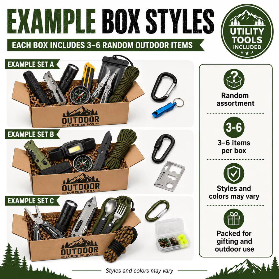 Handwerkzeug-Überraschungsbox mit 3 bis 6 zufälligen Werkzeugen im Set, DIY und Heimwerker-Werkzeugset-Bundle, mehrfarbig - Bild 4